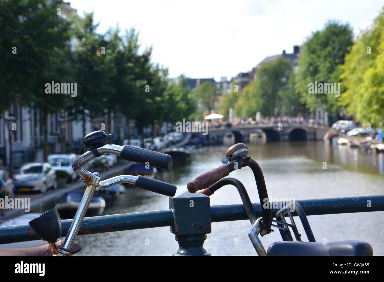 Ride through Amsterdam Stock Photo