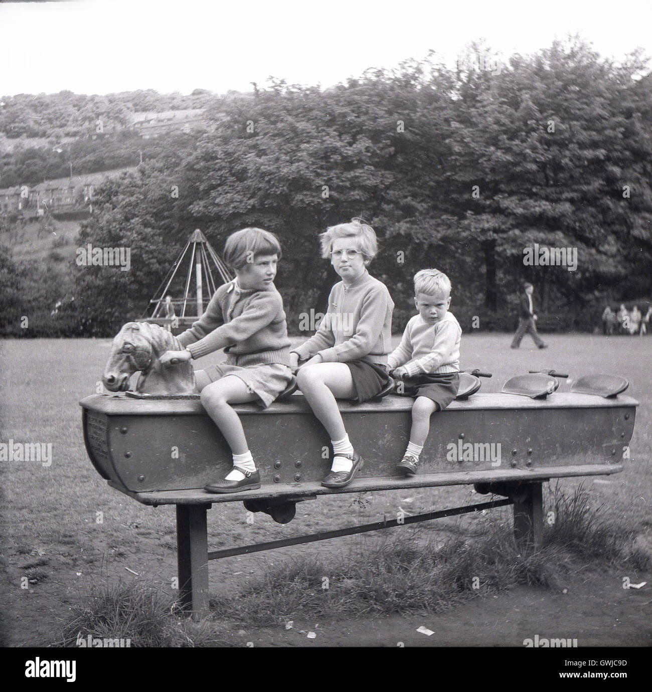 metal rocking horse 1950