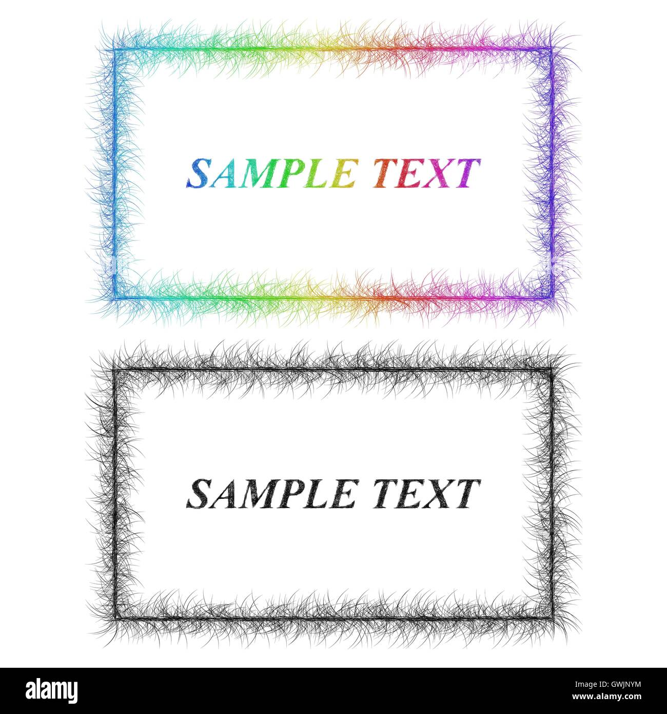 Colorful and black sketch card frame designs Stock Vector Image & Art ...