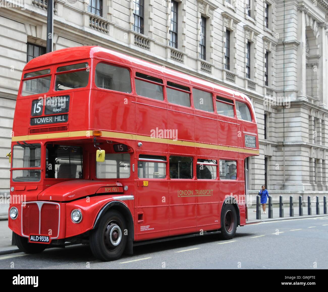 London Routemaster bus. Stock Photo