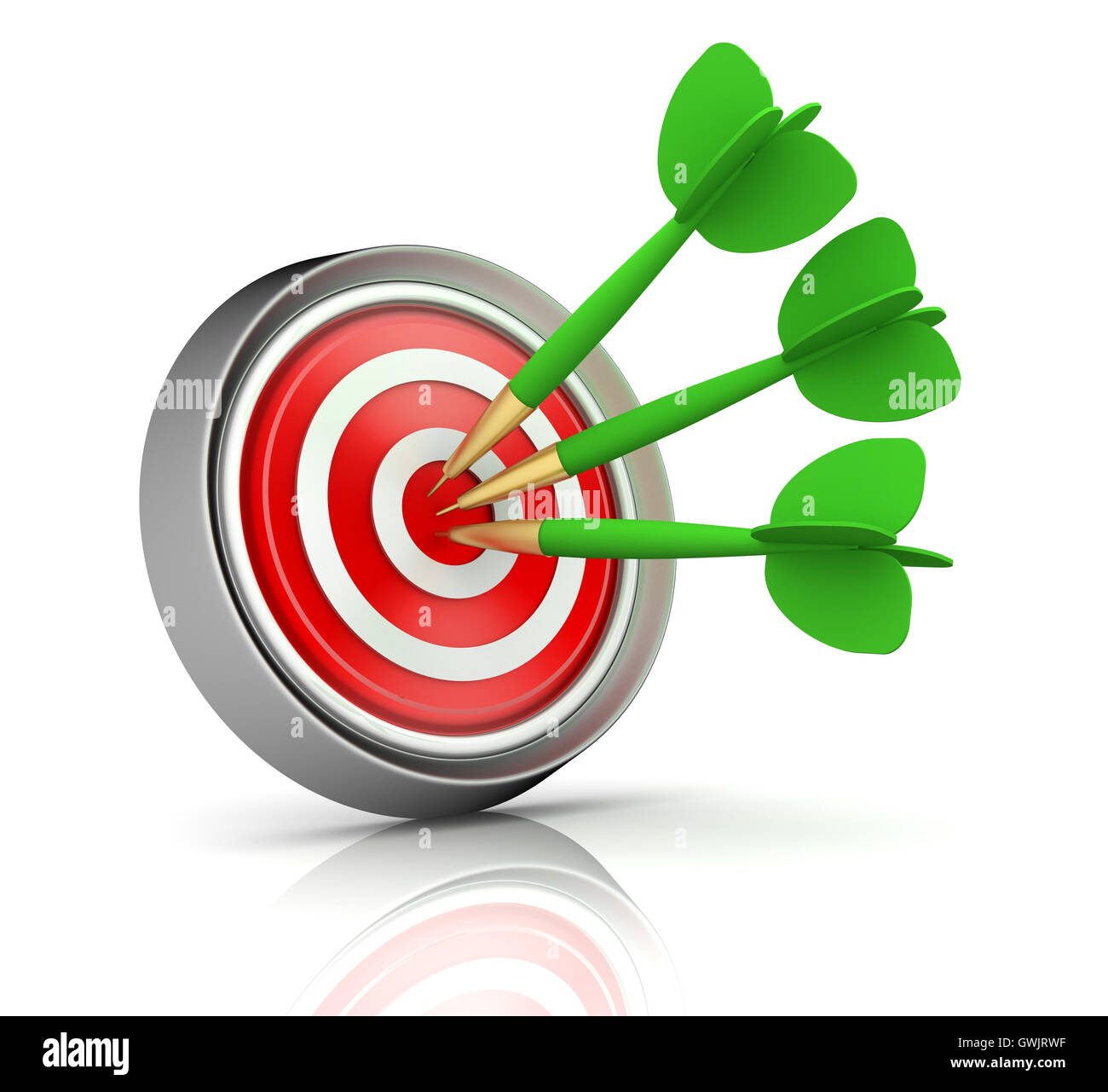 bullseye target concept  3d illustration Stock Photo