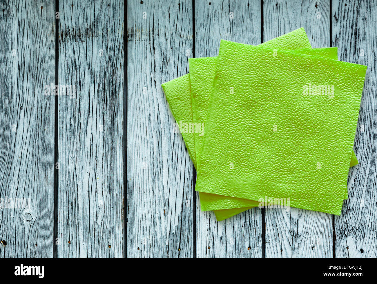 Stack of new green disposable paper table napkins Stock Photo Alamy