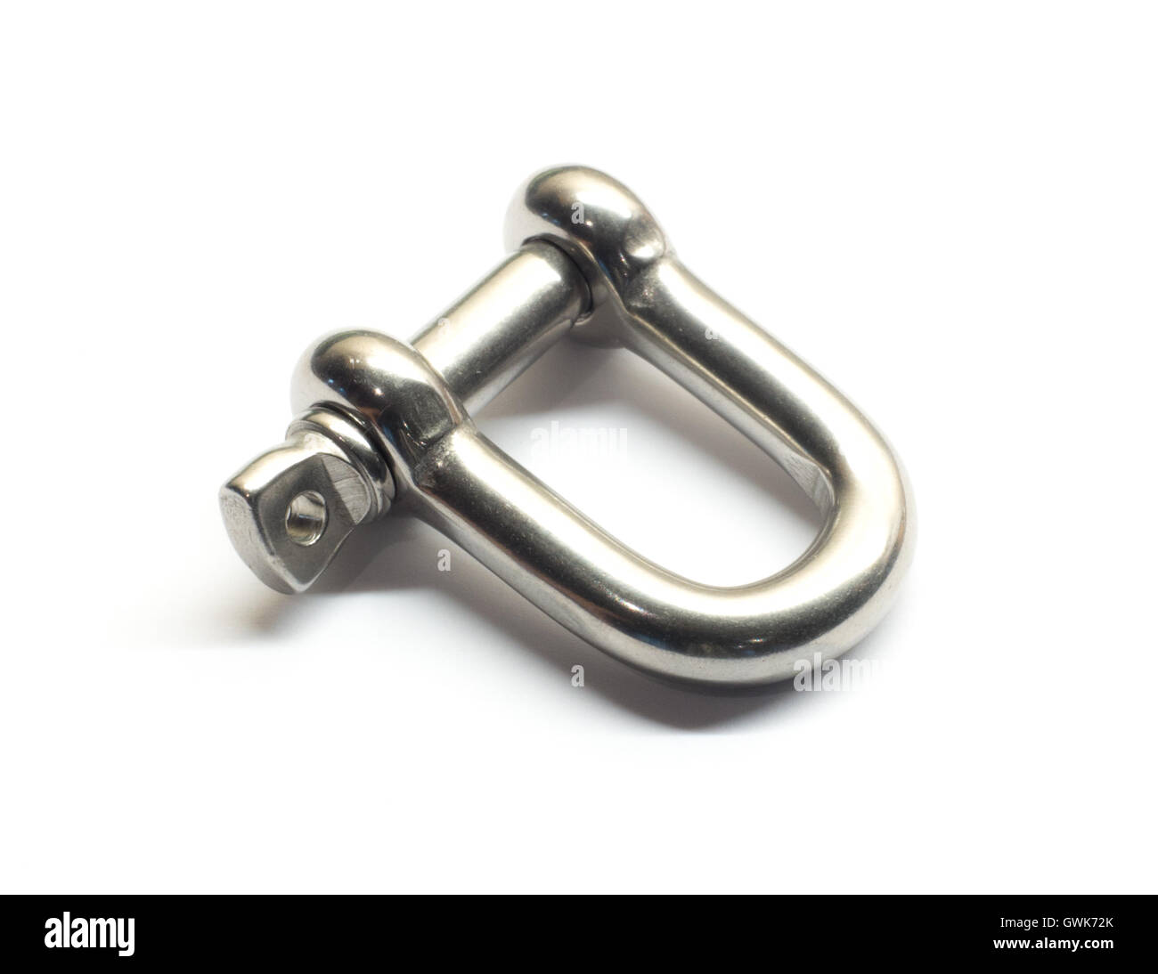 Dee shackle made from 316 A4 stainless steel Stock Photo