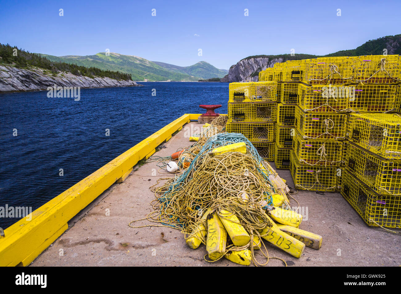 Lobster traps newfoundland hi-res stock photography and images