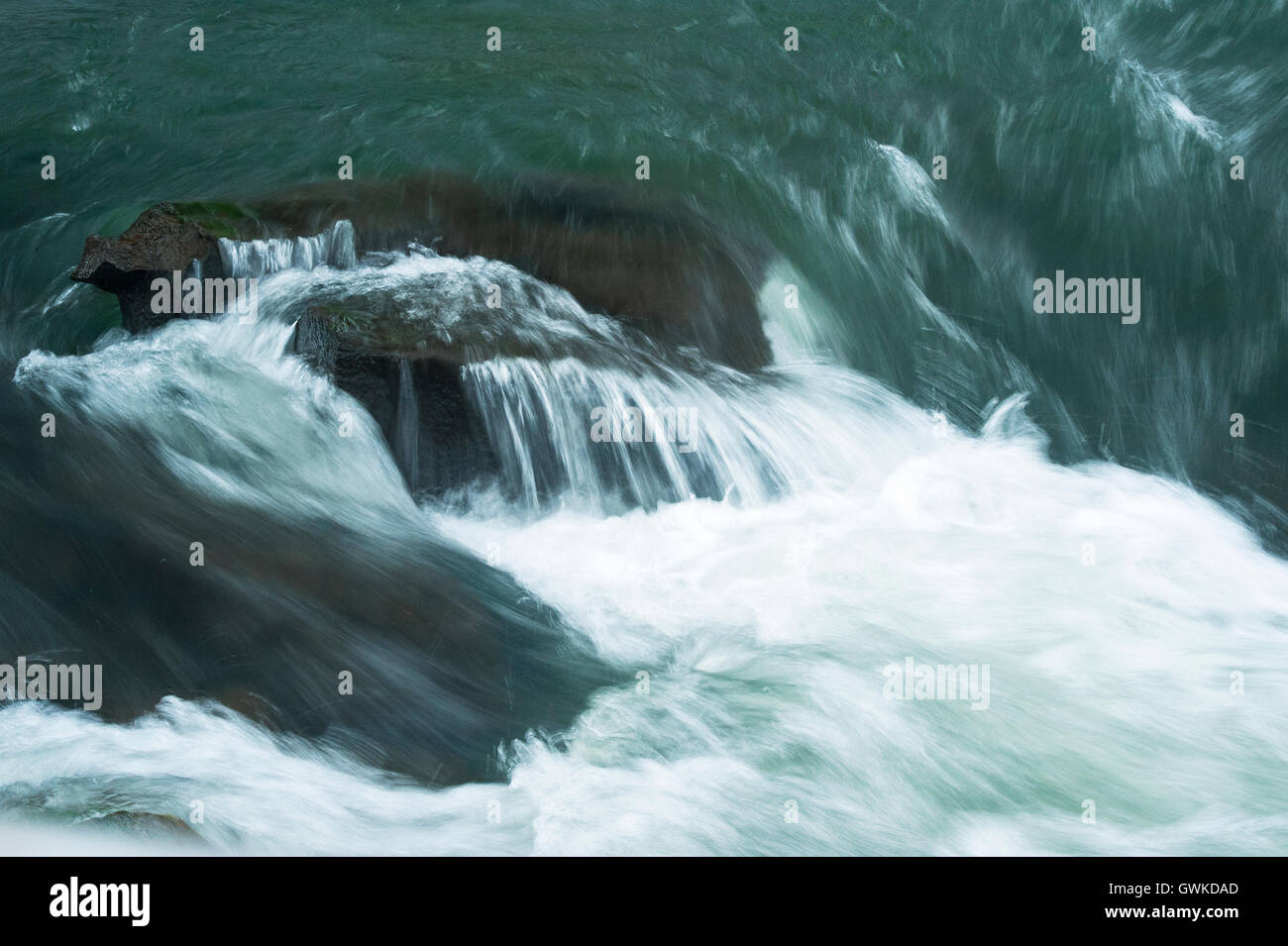 The image of Stream in Bhandardara, Maharashtra, western ghats, monsoon, India Stock Photo