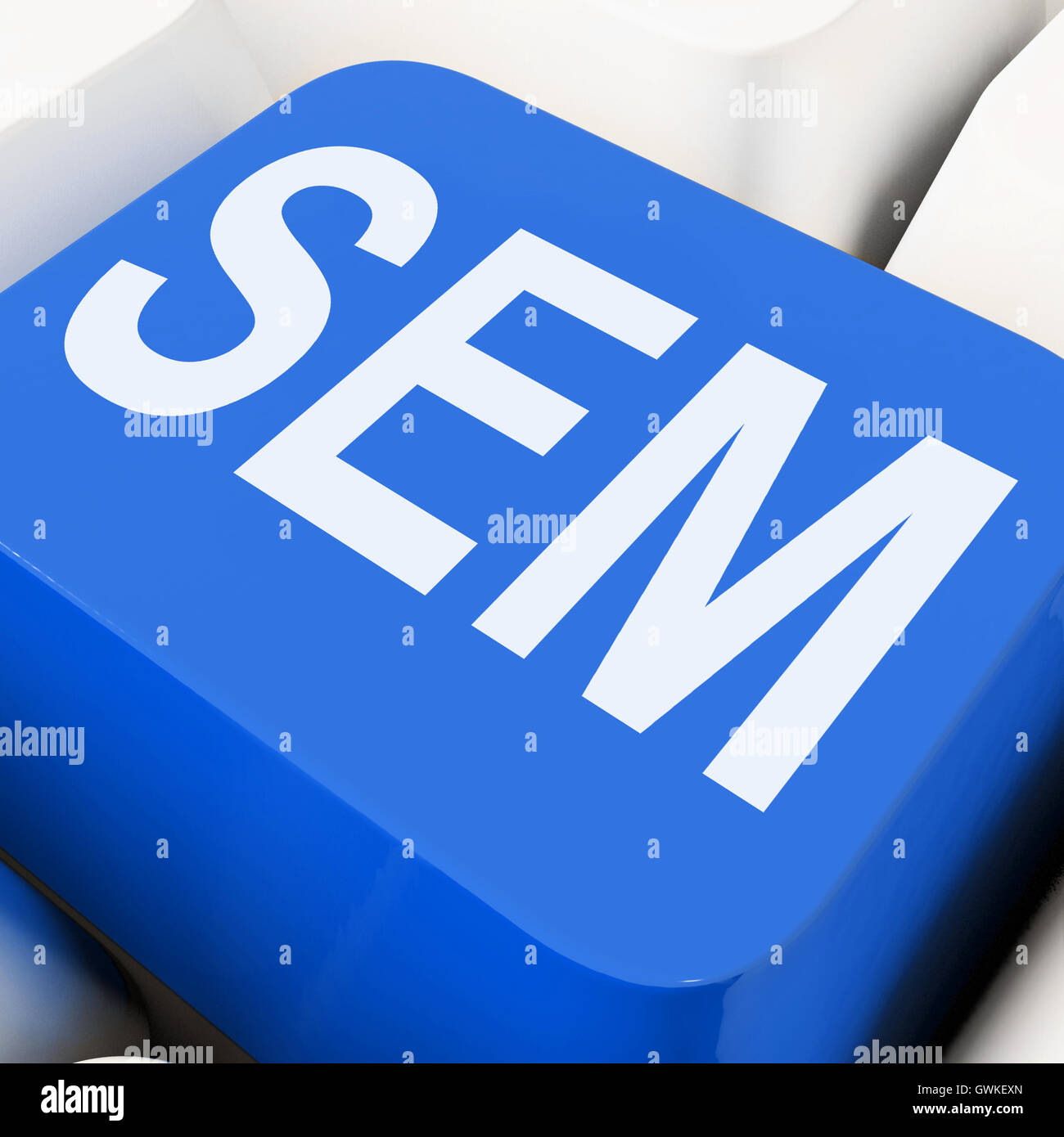 Sem Key Mean Search Engine Marketing Stock Photo