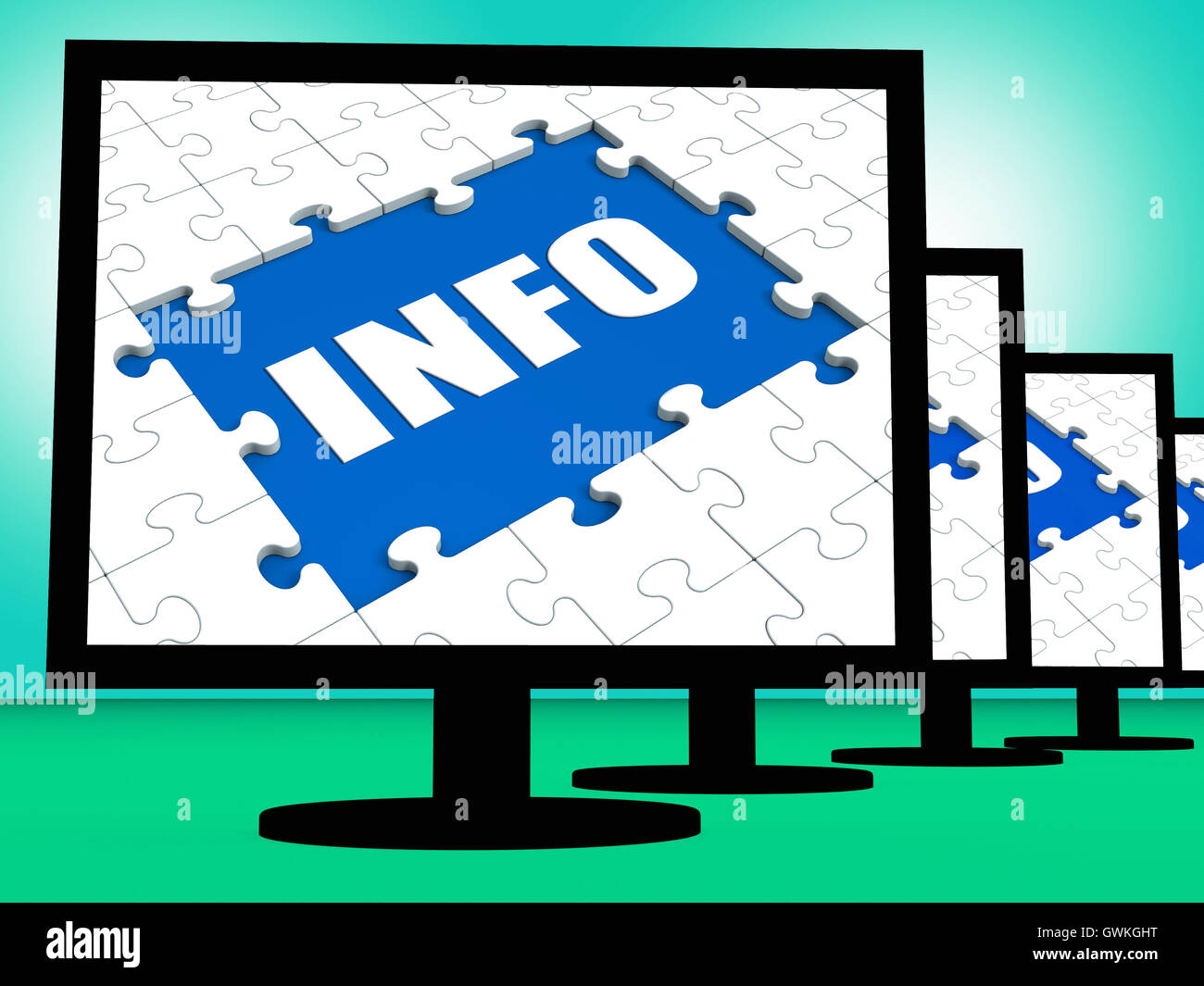 Info On Monitor Means Computer Knowledge Information And Assista Stock