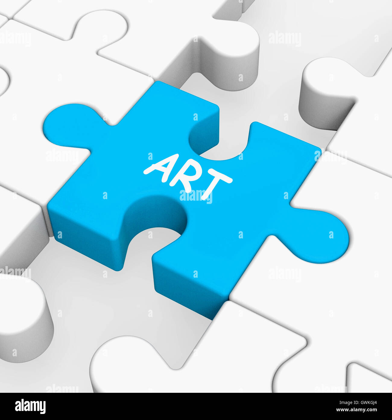Art Puzzle Shows Arts Artistic Artist And Artwork Stock Photo