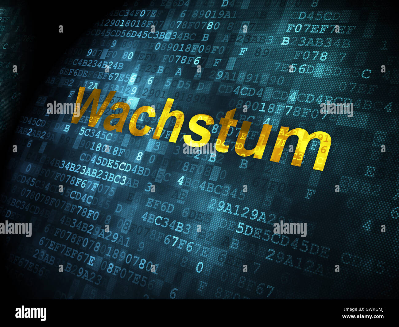 Business concept: Wachstum(german) on digital background Stock Photo