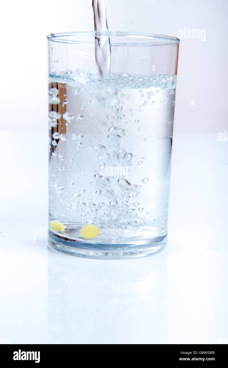 Half water glass Stock Photo - Alamy