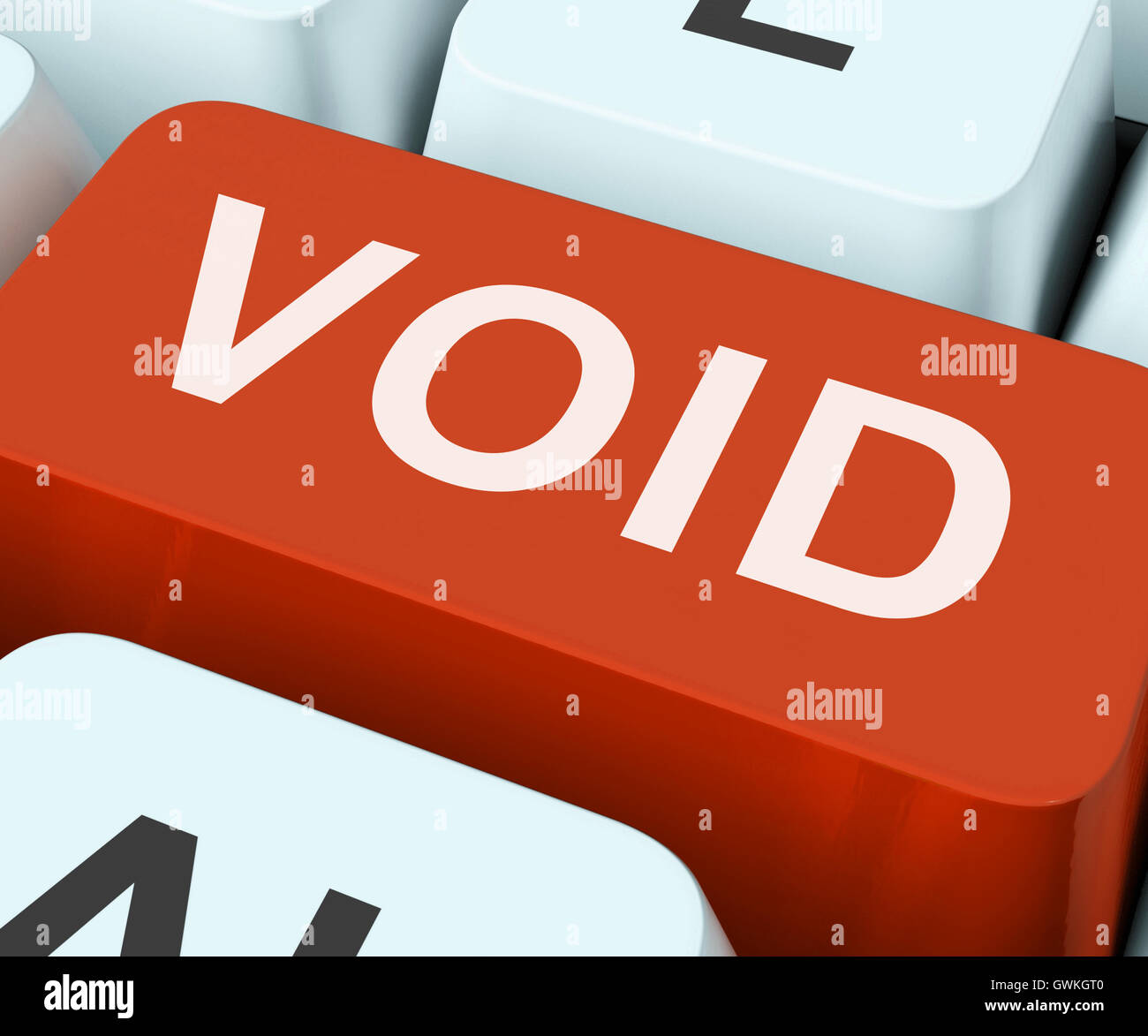 Void Key Shows Invalid Or Invalidated Contract Stock Photo