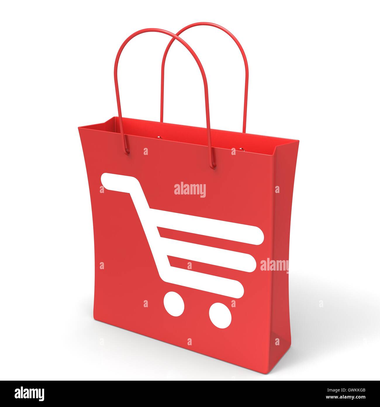 Shopping Cart Bag Showing Basket Checkout Stock Photo Alamy