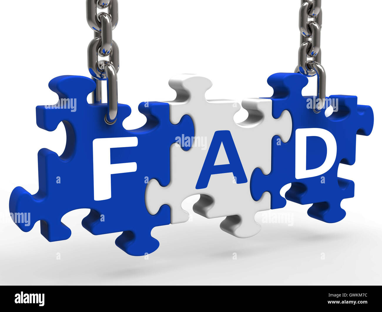 Fad Puzzle Shows Latest Thing Or Craze Stock Photo