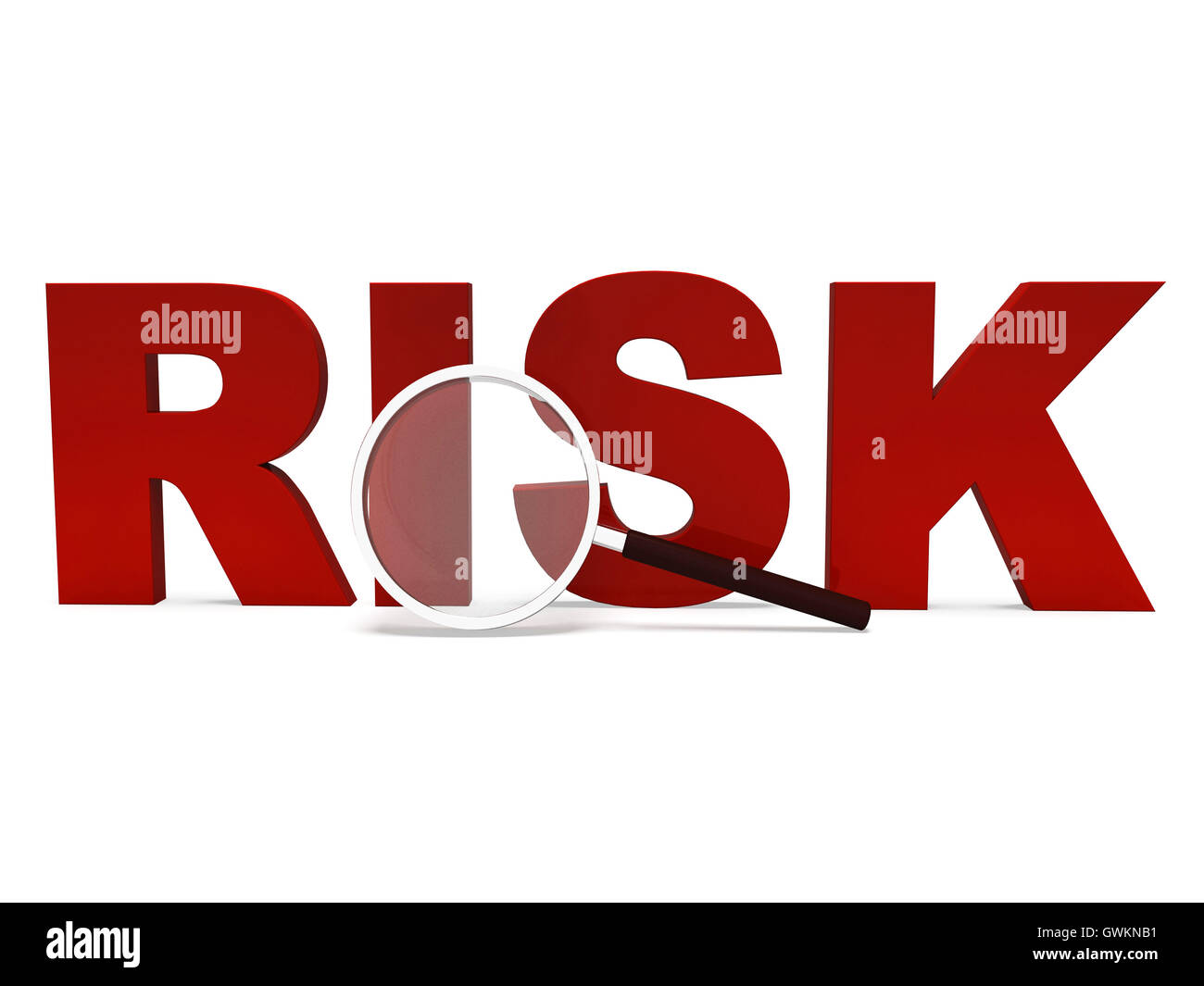 Risk Word Shows Unstable Hazard Or Risky Stock Photo