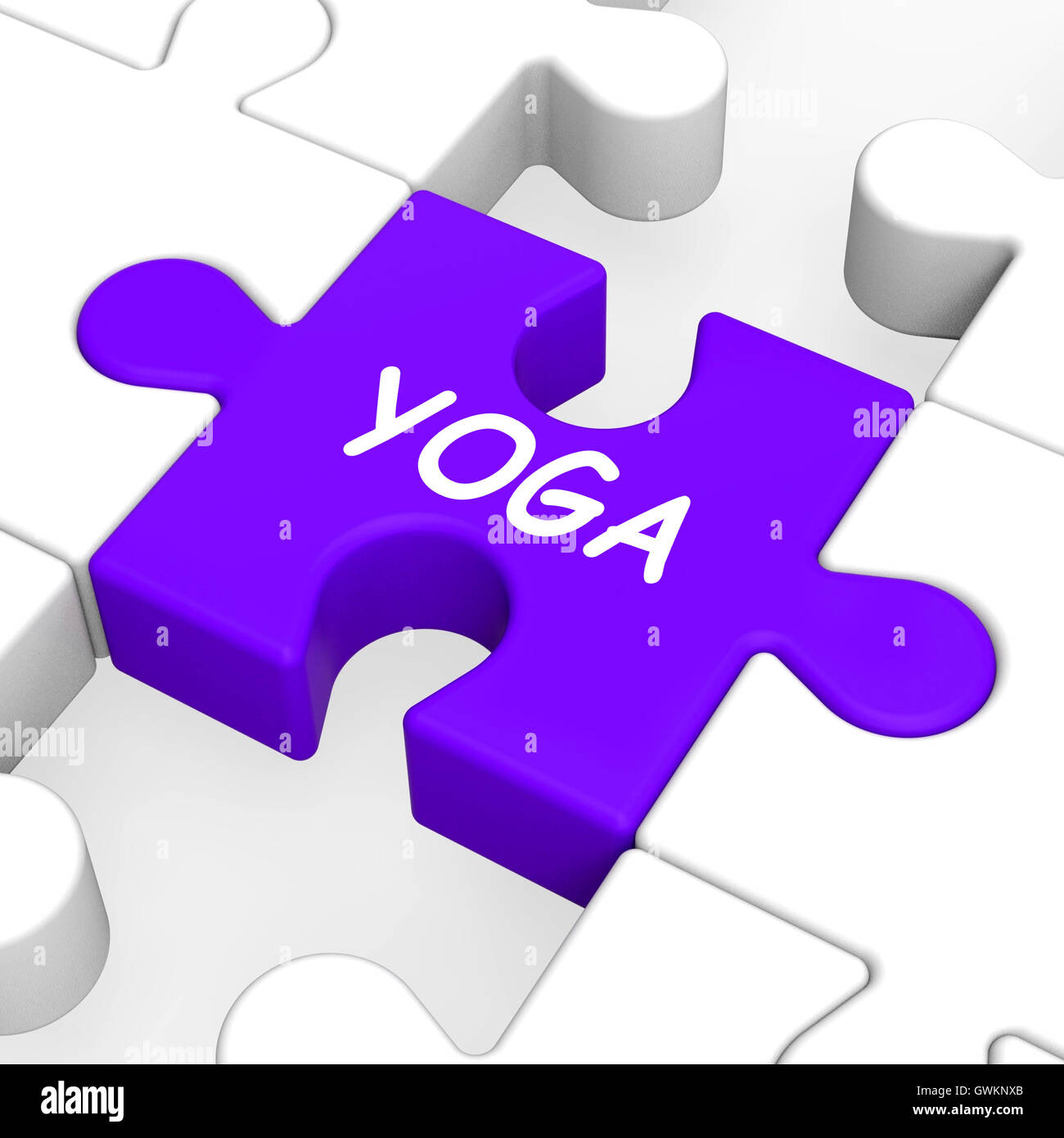 Yoga Puzzle Shows Meditation Health And Relaxation Stock Photo Alamy