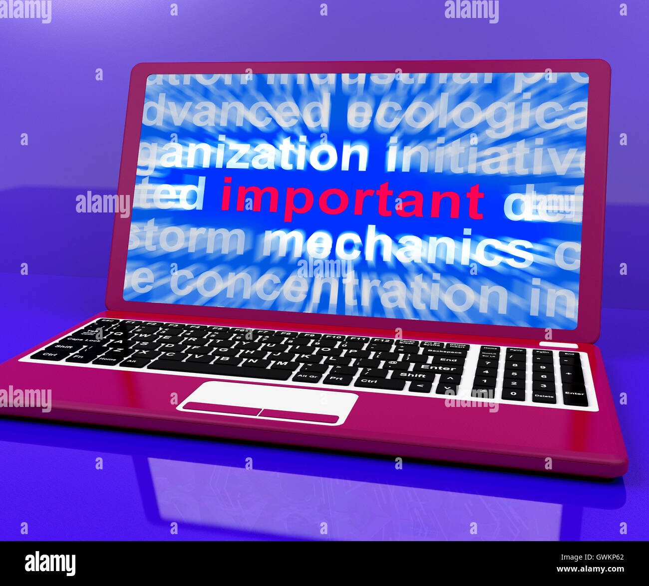 Important Laptop Shows Critical Essential Information Online Stock Photo Alamy