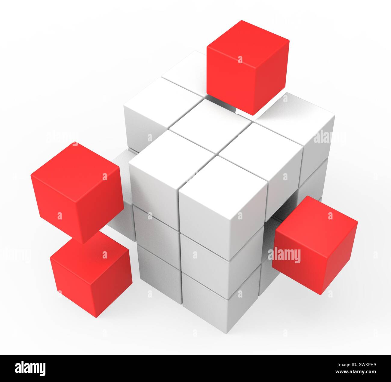Incomplete Puzzle Shows Achievement Or Completion Stock Photo