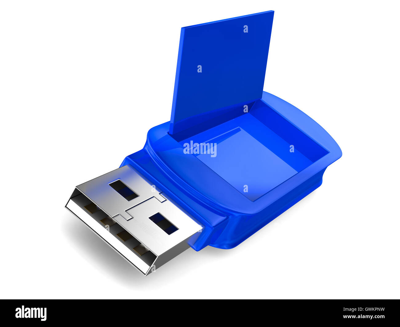 usb flash drive on white background. Isolated 3D image Stock Photo - Alamy