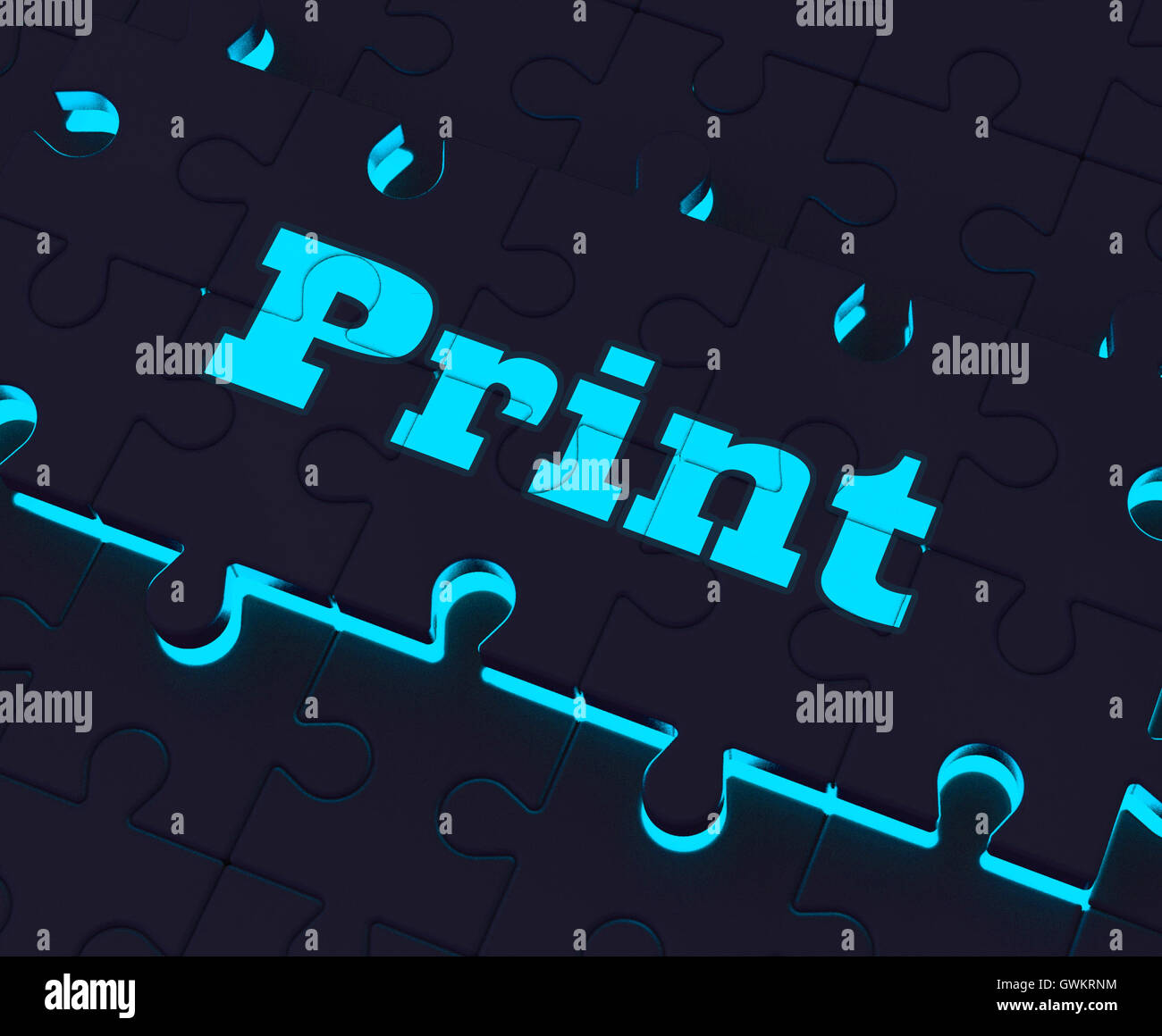 Print Key Shows Printer Printing Copying Or Printout Stock Photo