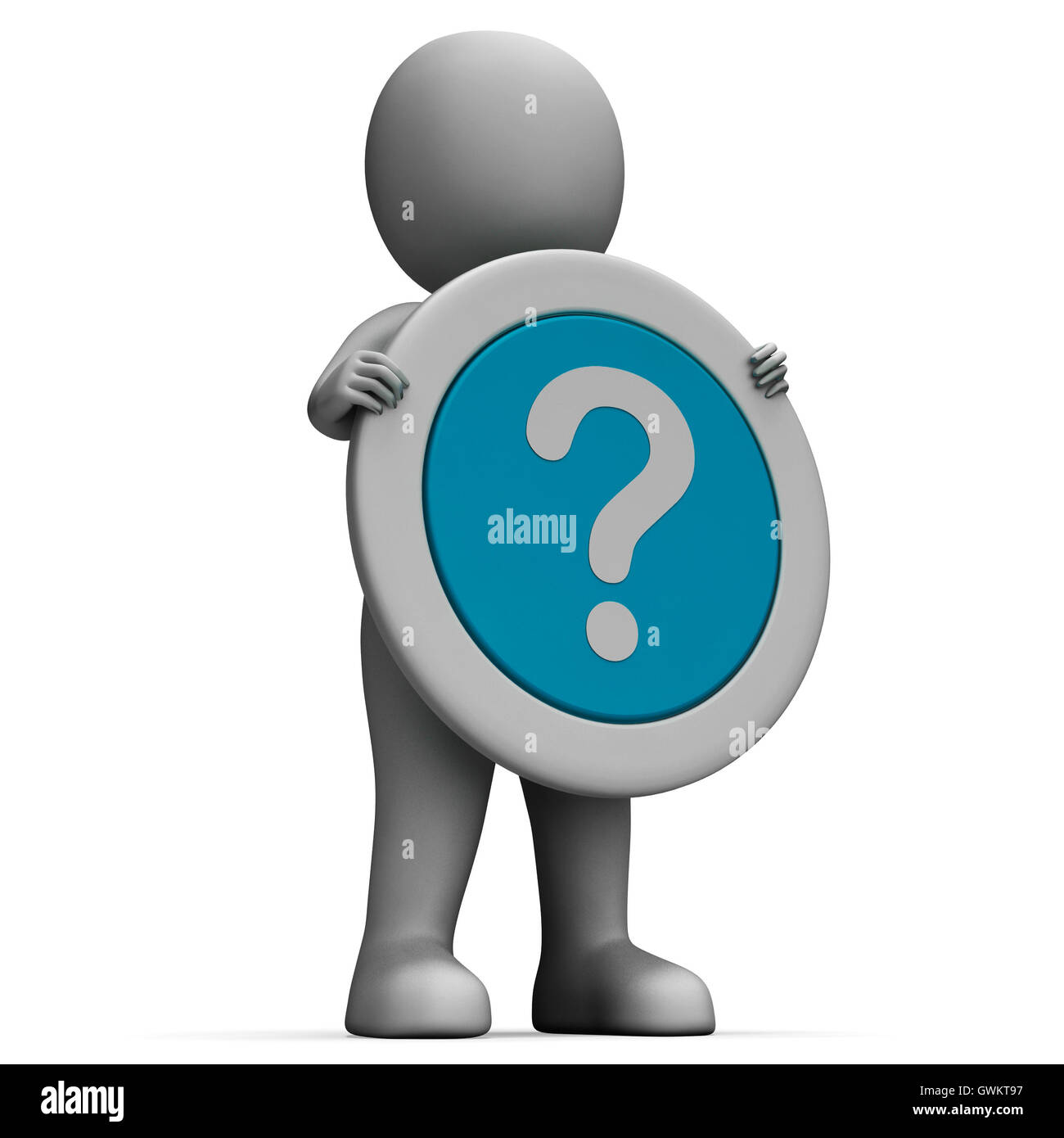 Question Mark Showing Confusion And Doubt Stock Photo