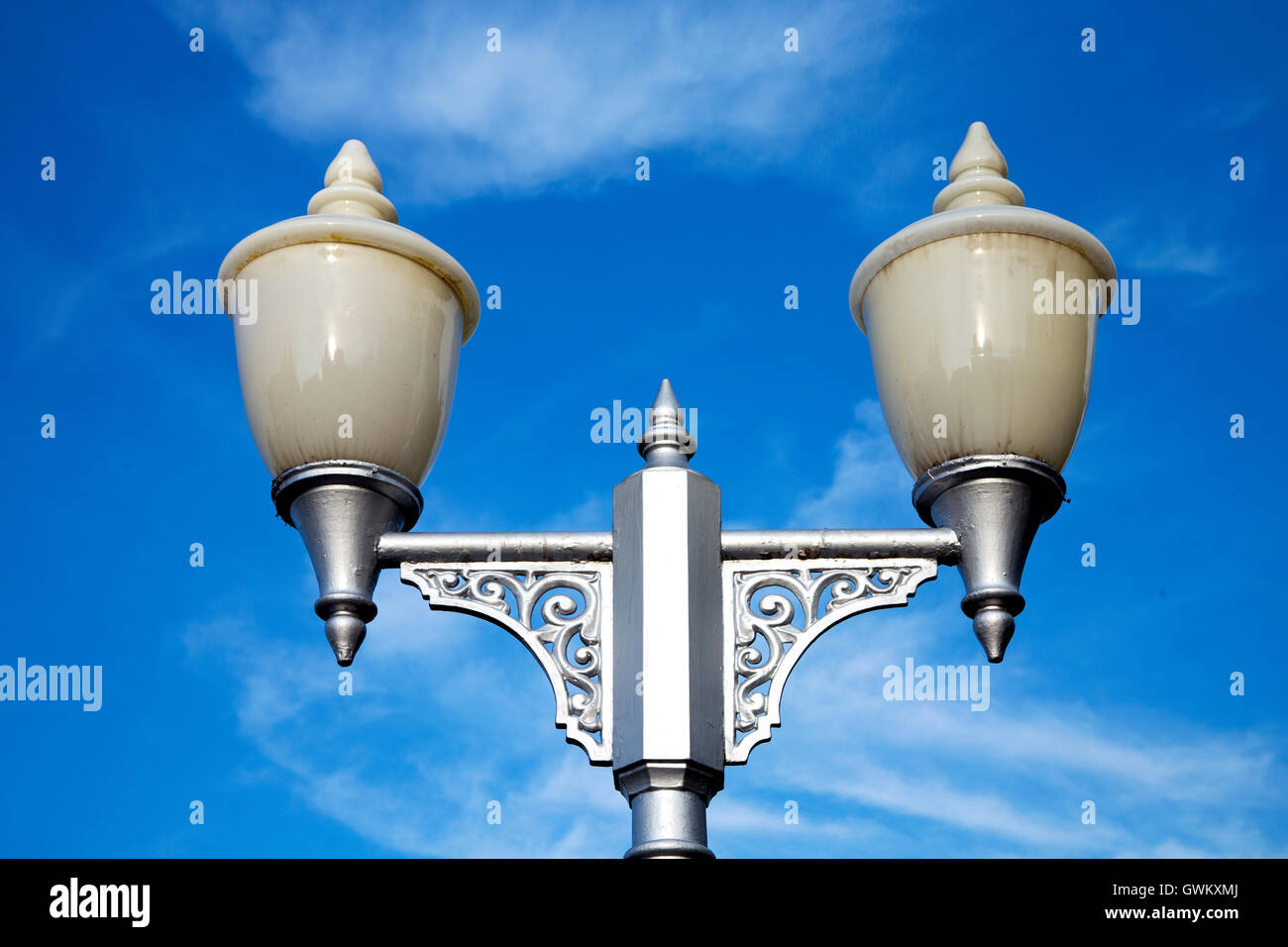 bangkok thailand street lamp in the sky palaces temple abstract sunny ...