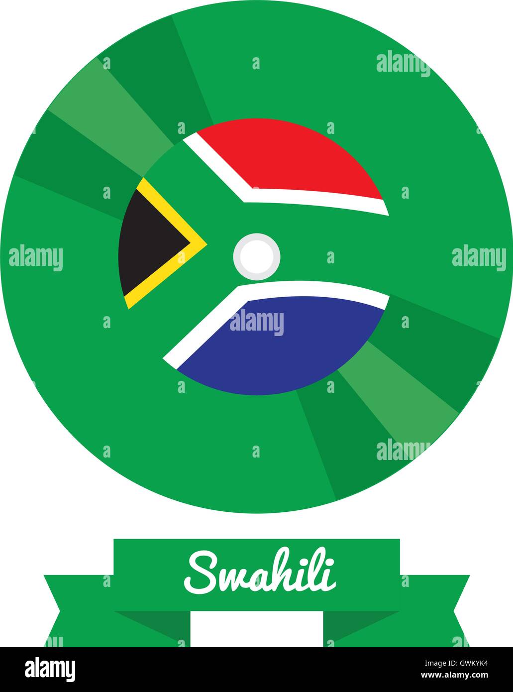 Learn smahili graphic design, Isolated CD, Vector illustration Stock Vector
