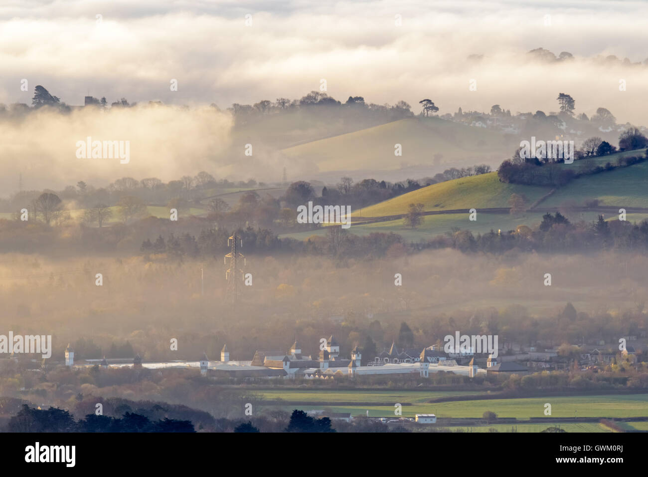 Castles in the mist Stock Photo