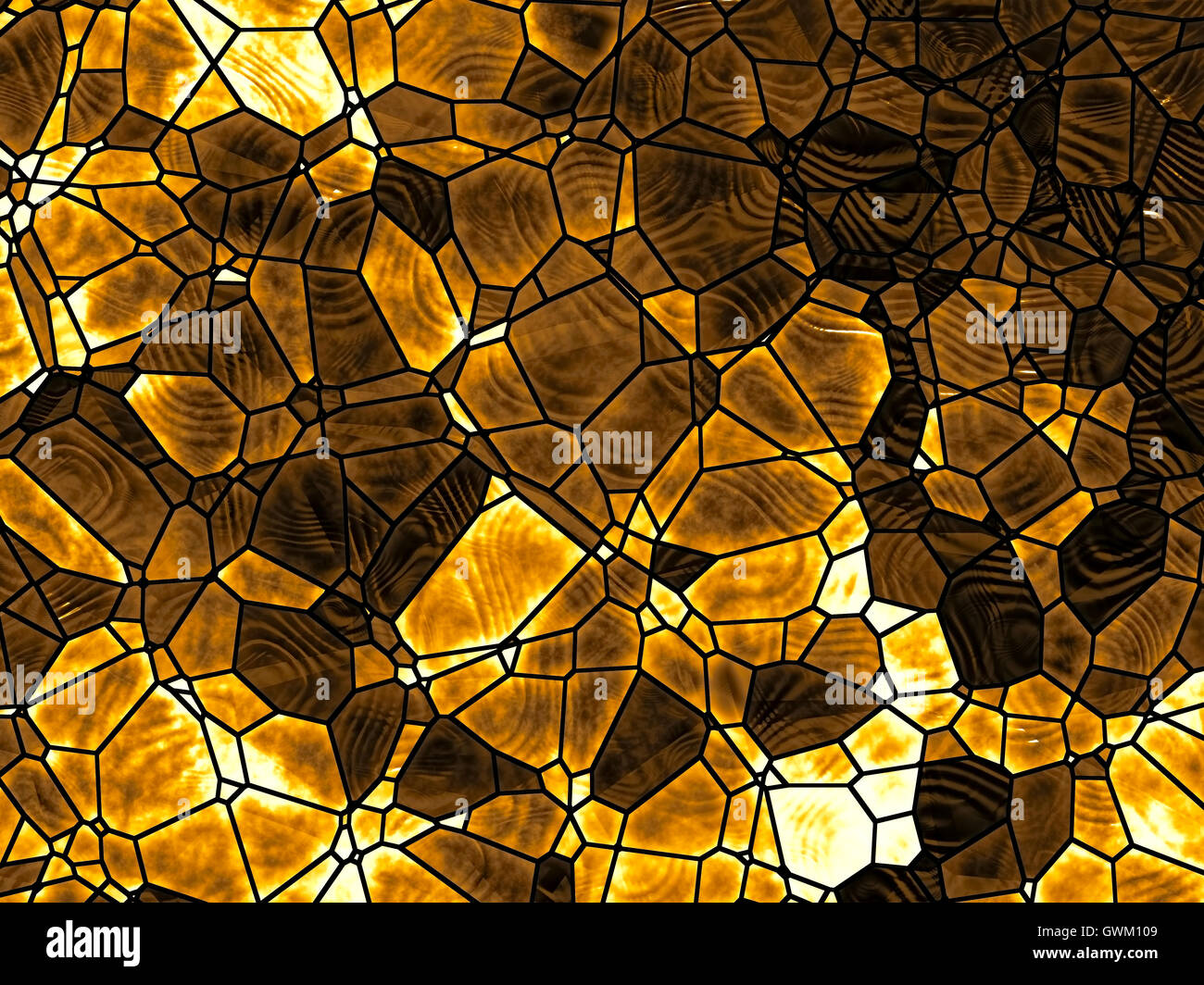 Stainedglass pattern abstract digitally generated image Stock Photo