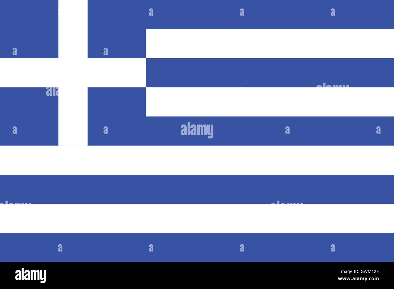 Greece flag, official colors and proportion, accurate vector illustration. Stock Vector