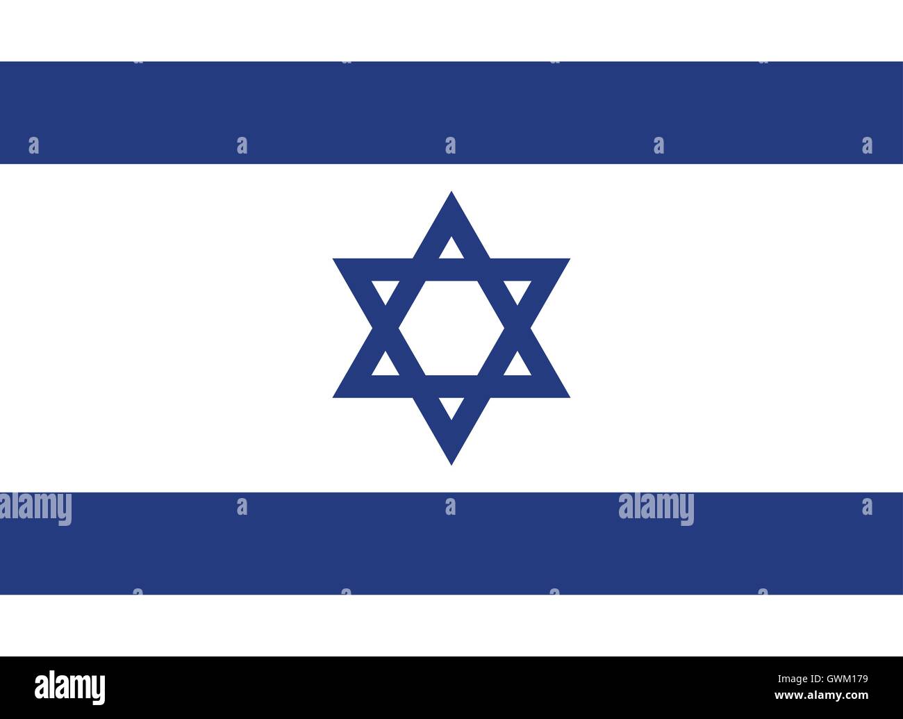 Israel flag , correct colors and proportion , accurate vector illustration Stock Vector
