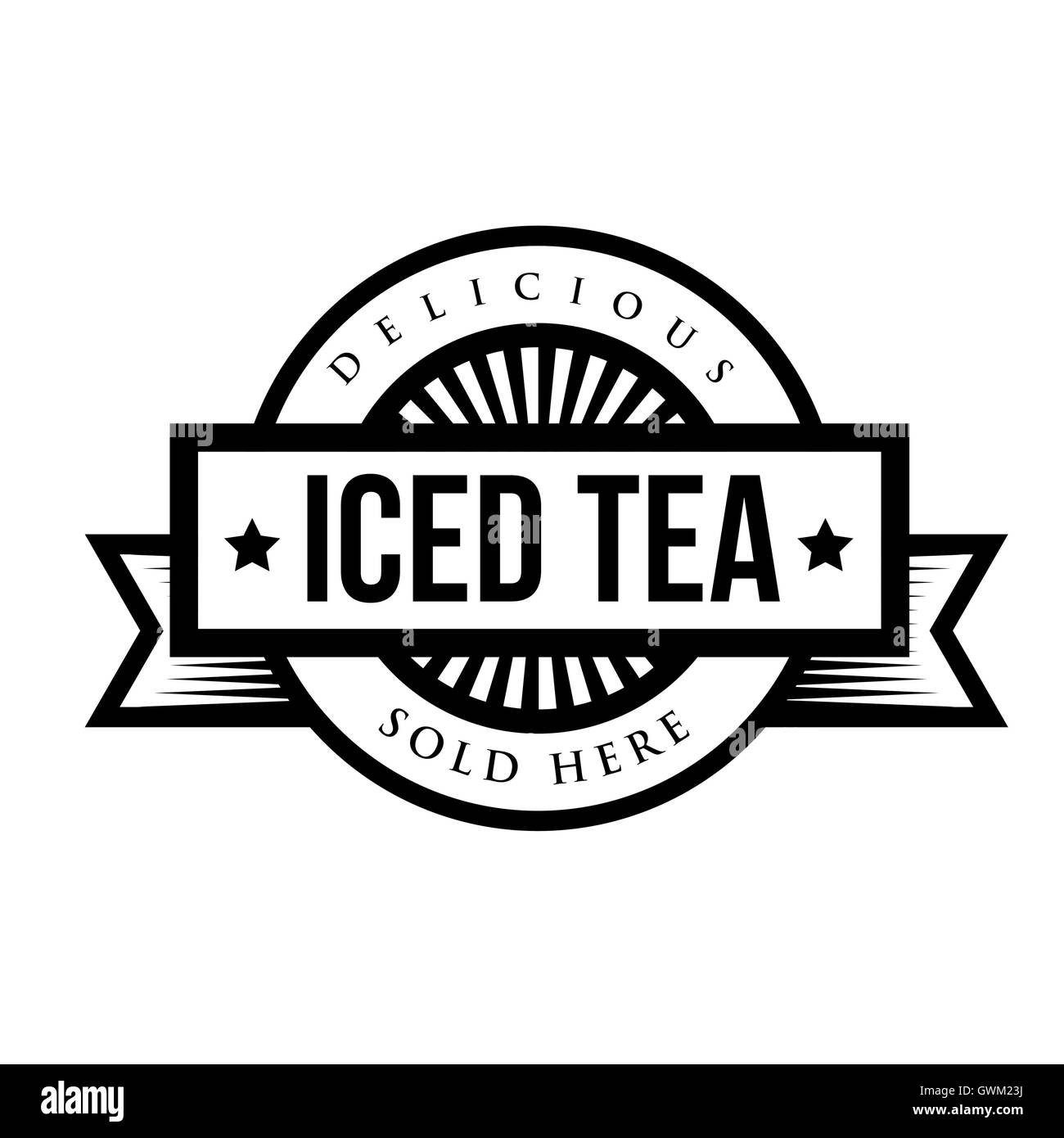 Vintage Iced Tea sign or logo Stock Vector Image & Art Alamy