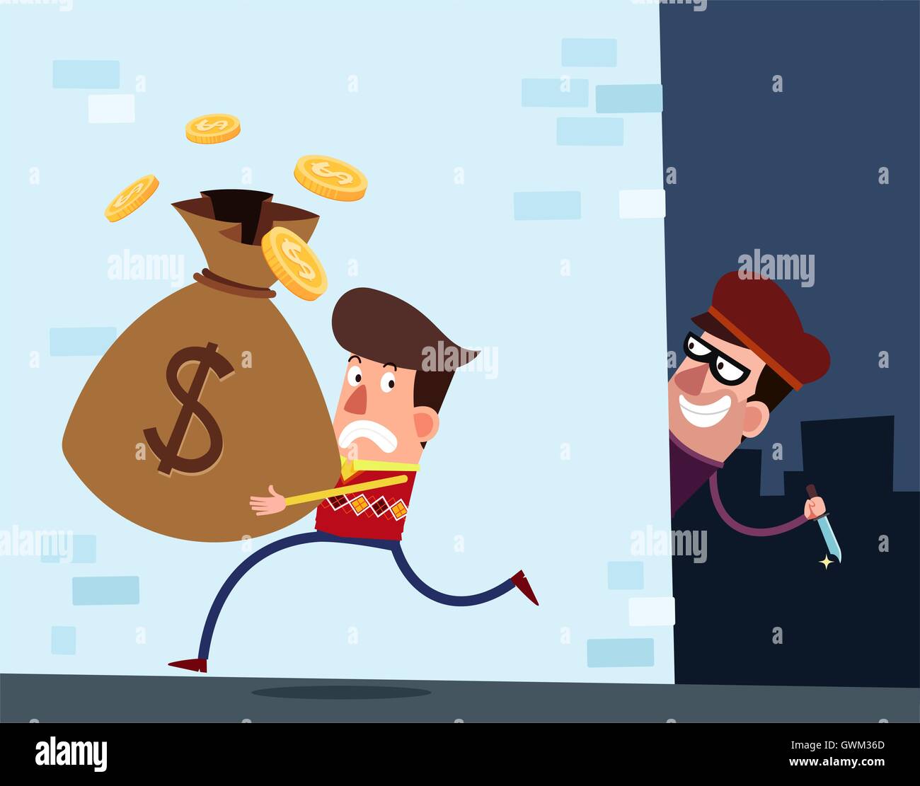 Man in alleyway Stock Vector Images - Alamy