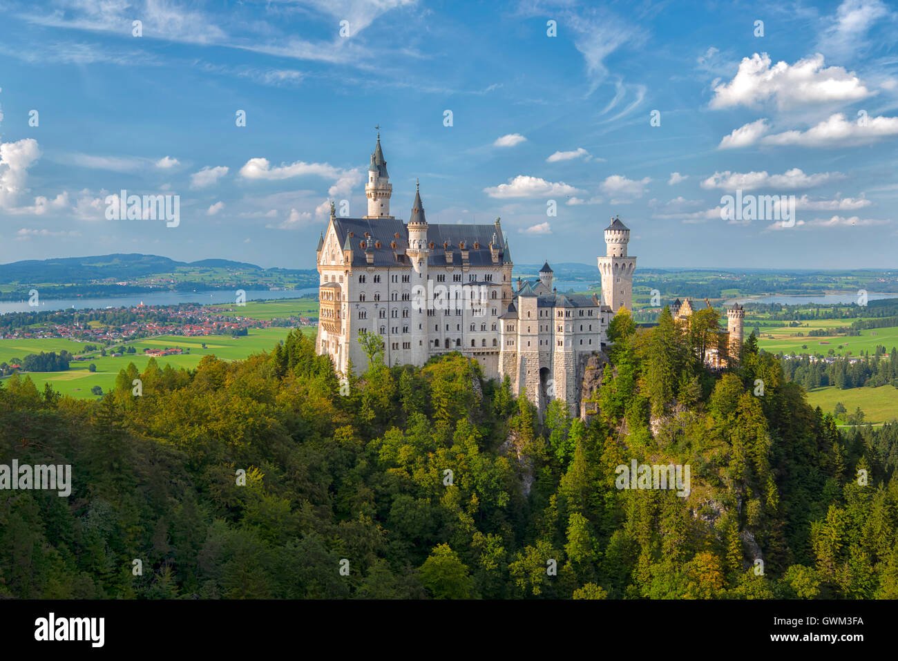 Neuschwanstein Castle in Hohenschwangau, Germany Stock Photo