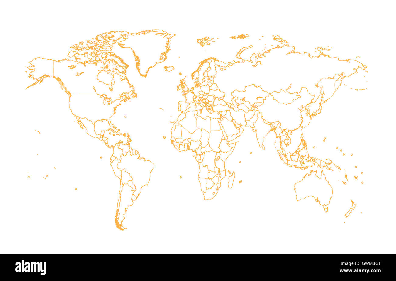 world map infographic Stock Photo