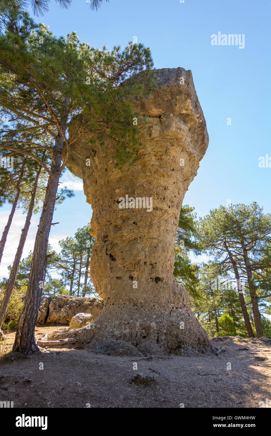 Rocks with capricious forms in the enchanted city of Cuenca, Spain ...