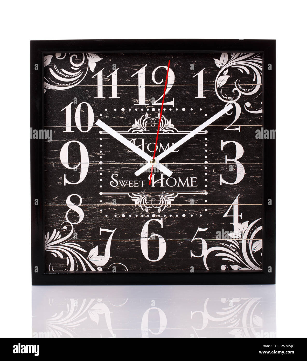 vintage clock isolated on white background Stock Photo - Alamy