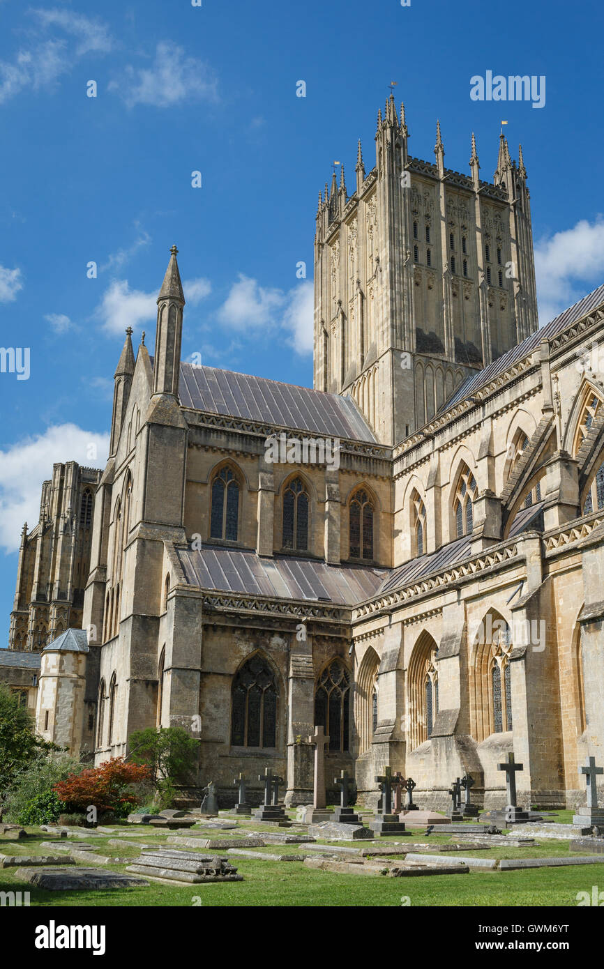 Wells Cathedral Church of Saint Andrew, Somerset, UK Stock Photo