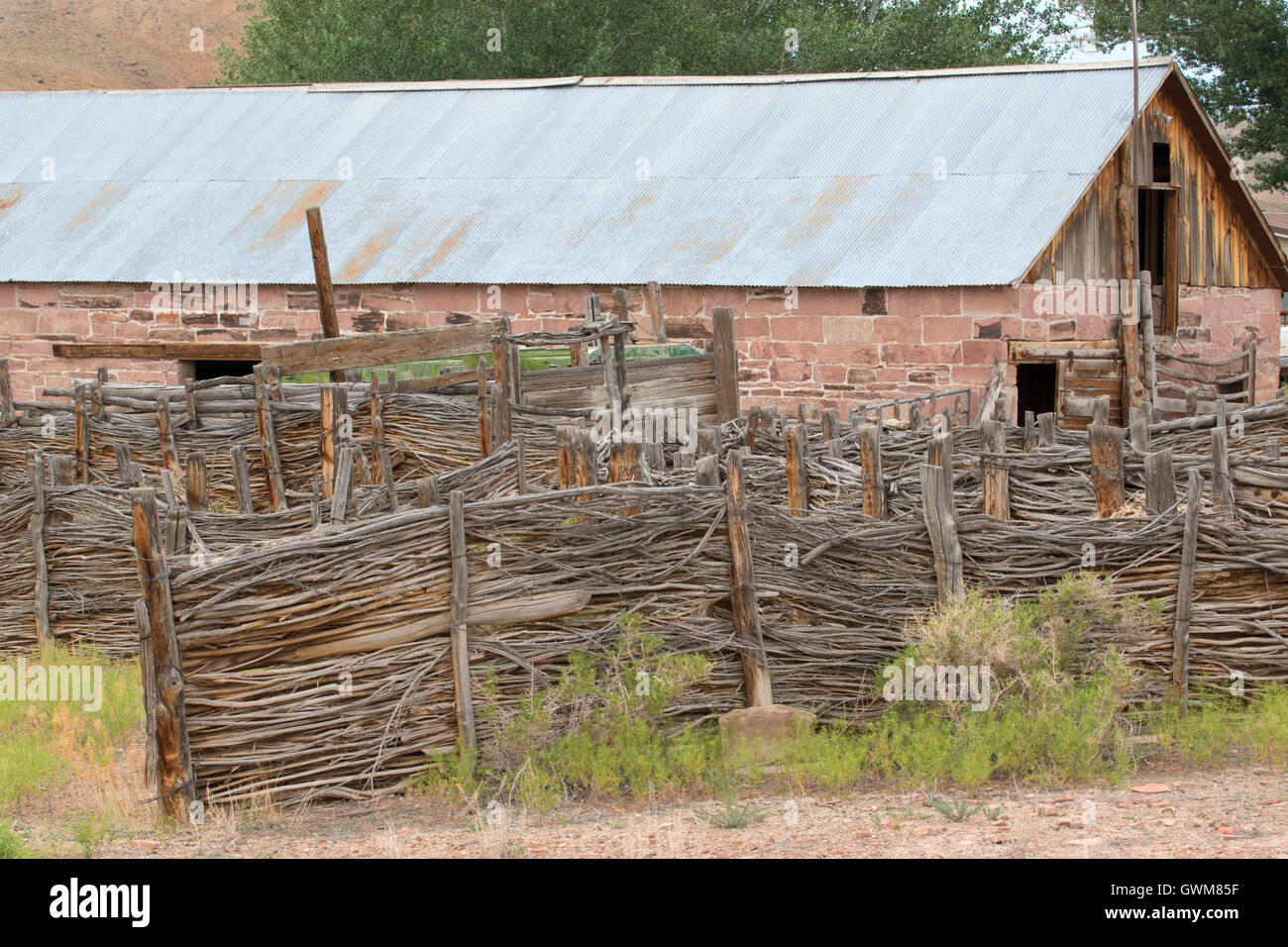 Ranch barn at Headquarters, Sheldon National Wildlife Refuge, Nevada Stock Photo Alamy