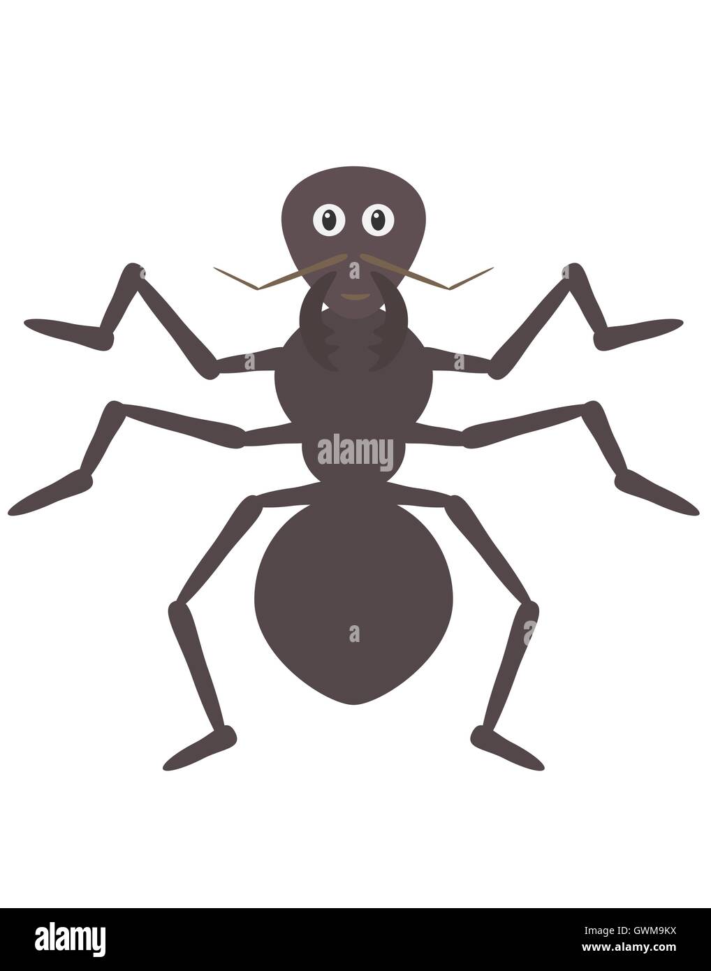 Funny ant character Stock Vector