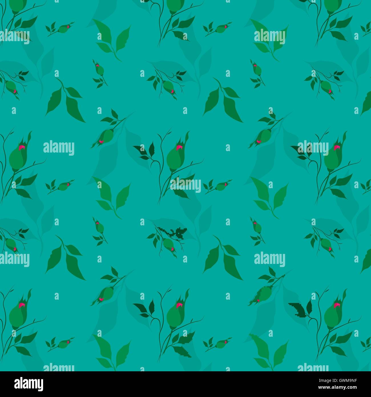 Seamless floral vector pattern hi-res stock photography and images - Alamy