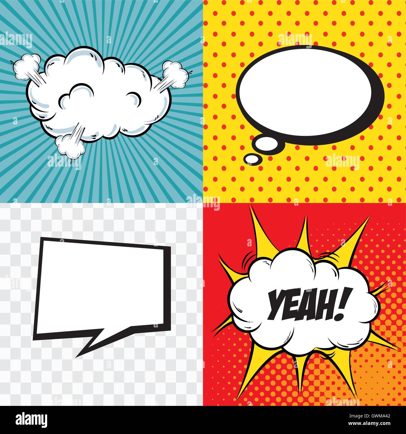 cartoon comic text pop art explosion Stock Vector Image & Art - Alamy