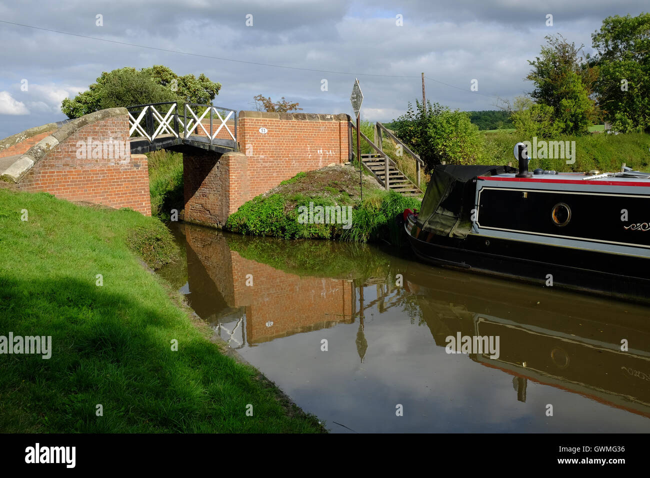 bridge on the South Stratford Canal in England Stock Photo