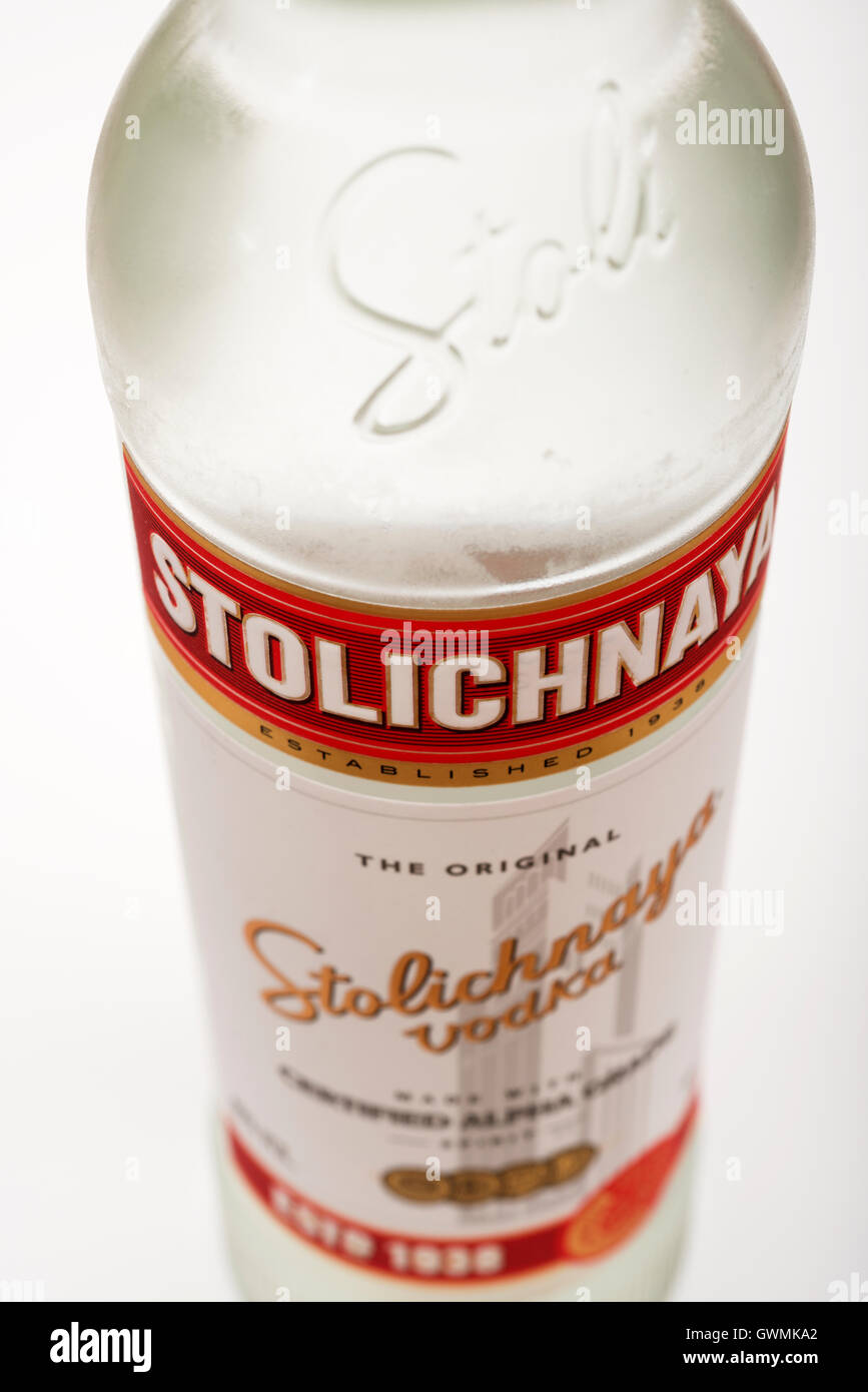 Stolichnaya vodka Stock Photo