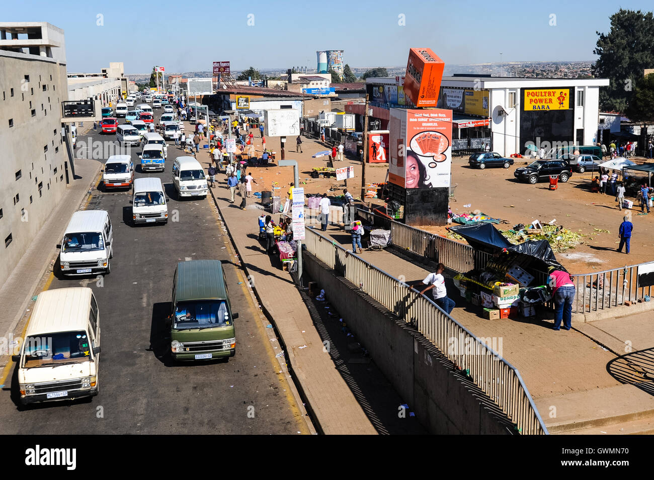 Soweto is a suburb of Johannesburg, South Africa, short for South Western Township. A symbol of the uprising against apartheid. Stock Photo