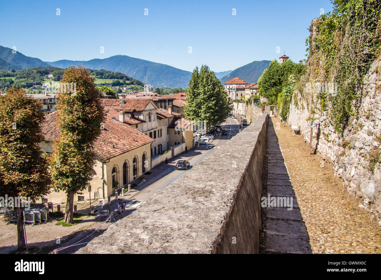 Feltre, a town in the Dolomiti Bellunesi National Park, Belluno