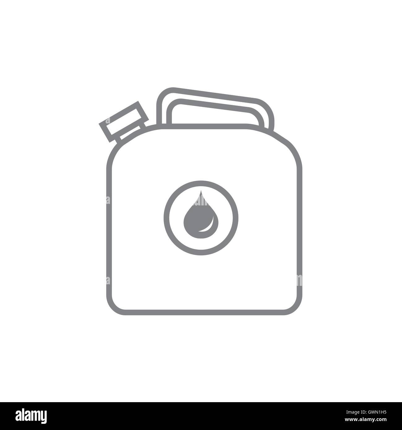 Stylized icon of the canister of gasoline on a white background Stock ...
