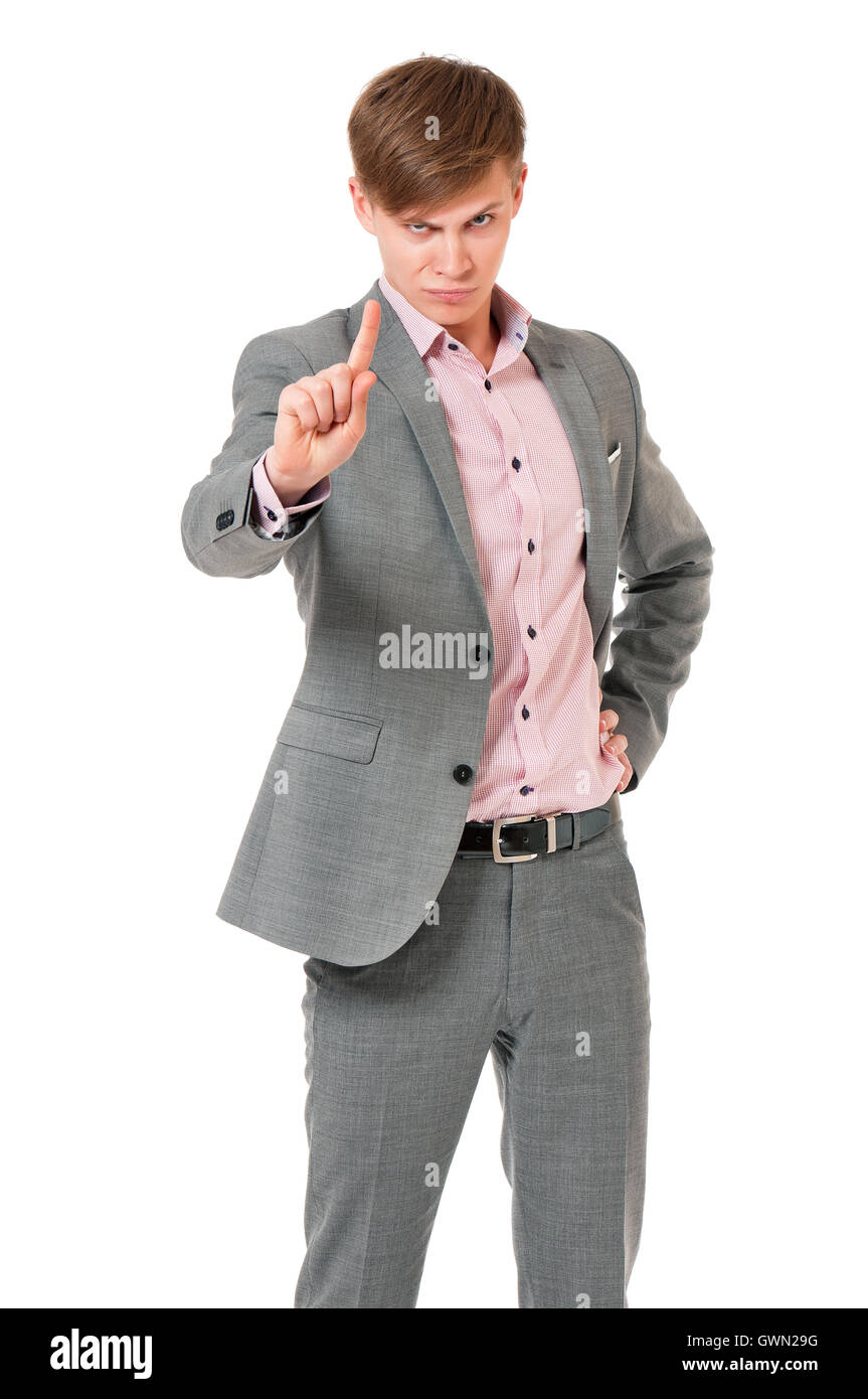 Man in gray suit Cut Out Stock Images & Pictures - Alamy