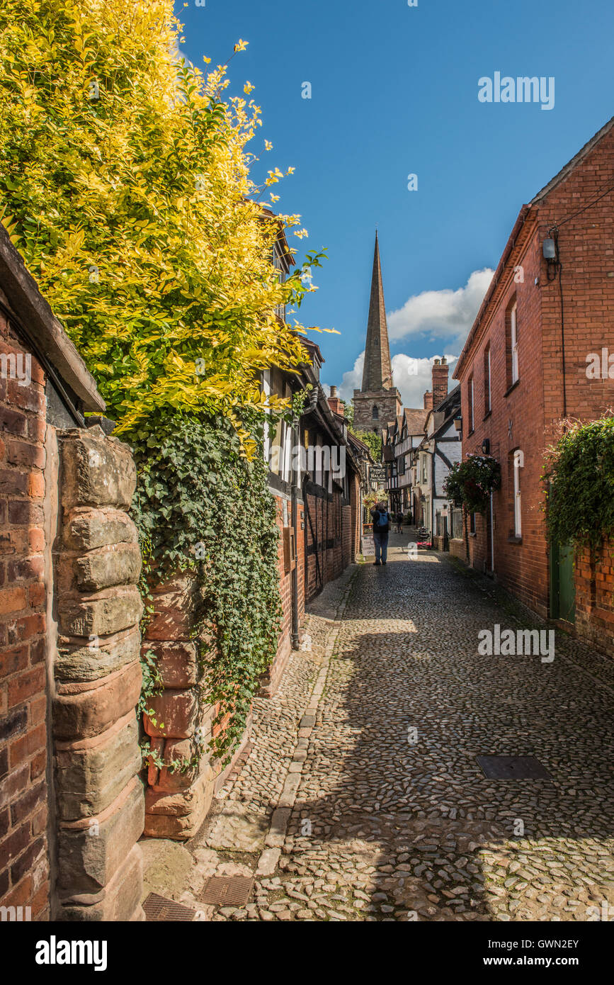 Church Lane in the rural town of Ledbury Herefordshire Stock Photo Alamy
