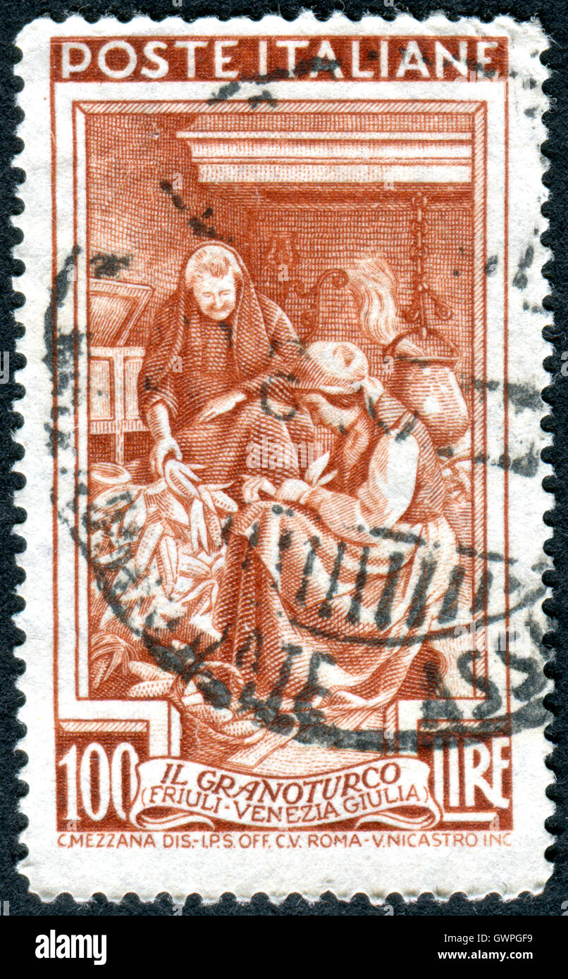 Postage stamp printed in italy hi-res stock photography and images - Alamy