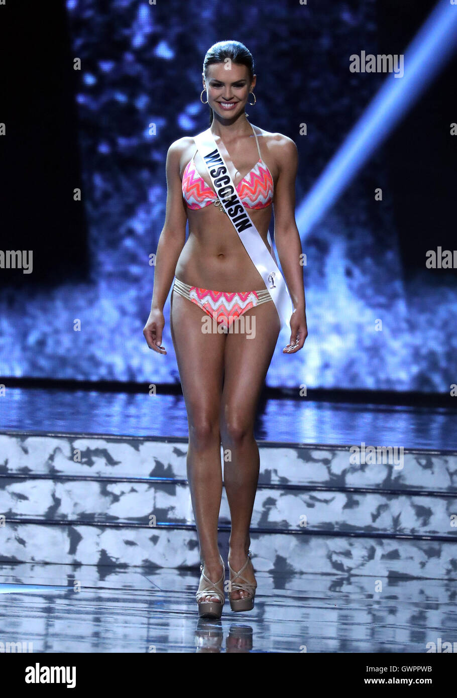 2016 Miss USA Preliminary Competition at T-Mobile Arena Las Vegas  Featuring: Miss Wisconsin, Kate Redeker Where: Las Vegas, Nevada, United States When: 01 Jun 2016 Stock Photo